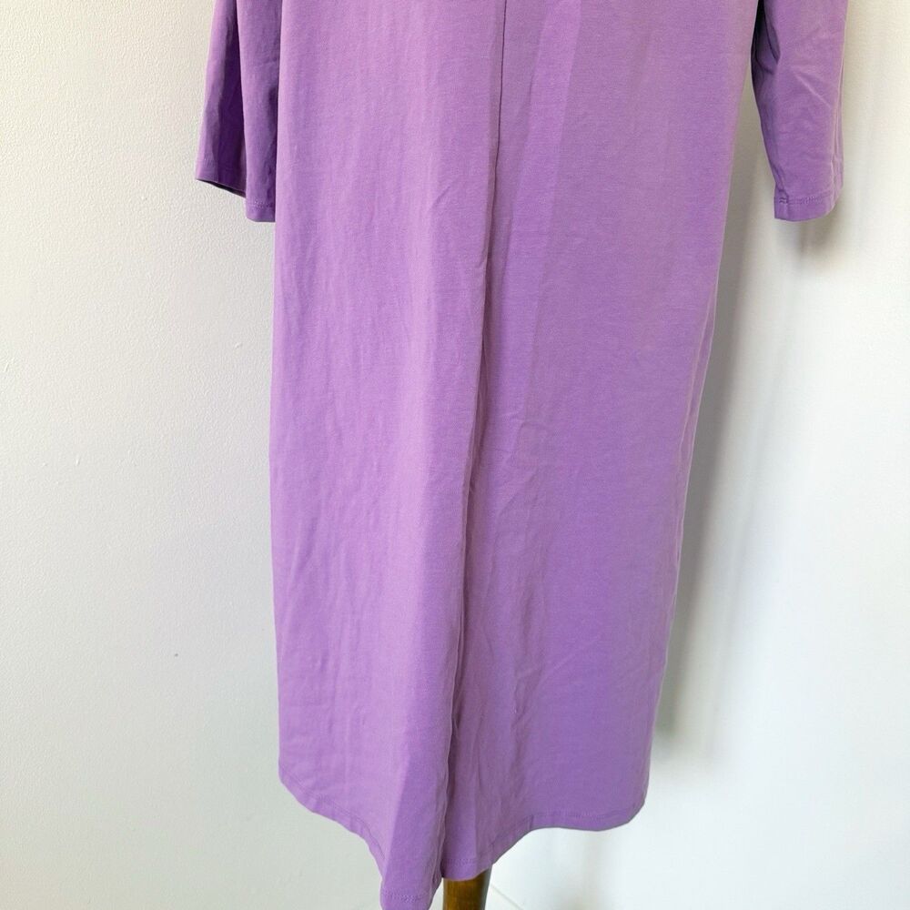 Attitudes by Renee Dress Sz 1X Regular Jersey Knit Purple Cotton Stretch Lilac - Picture 11 of 16